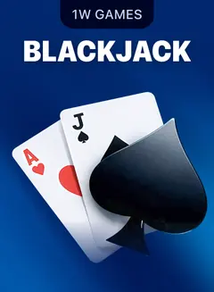 Blackjack con crupier en el muestrario de 1win